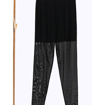 帶安全褲網褲連褲女胖MM防勾絲網眼襪外穿夏季薄款大碼網紗打底褲