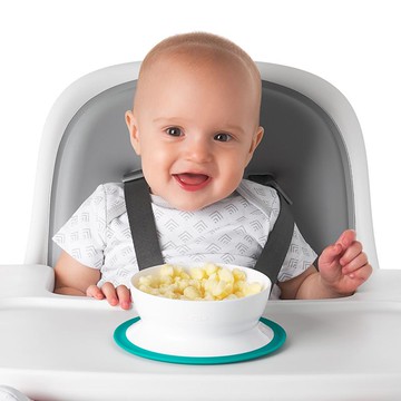 tot 好吸力學習碗(靚藍綠/海軍藍/莓果粉/大象灰) OXO tot 好吸力學習碗-大象灰