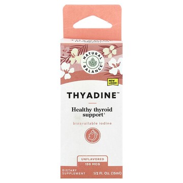 Natural Balance, Thyadine，健康的甲狀腺支援，無味，150 微克，0.5 液量盎司（15 毫升）