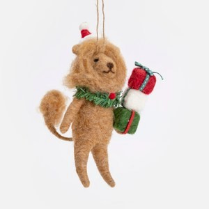 奧可利羊毛氈造型吊飾15.5cm 禮物獅子