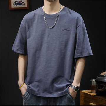 純棉短袖t恤男士夏季衣服半袖大碼潮牌男裝重磅體恤【步行者戶外生活館】