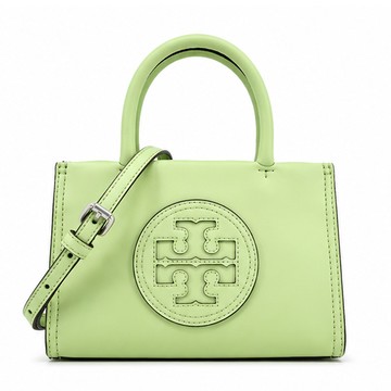 TORY BURCH ELLA BIO縫線皮革兩用托特包-迷你/薄荷綠
