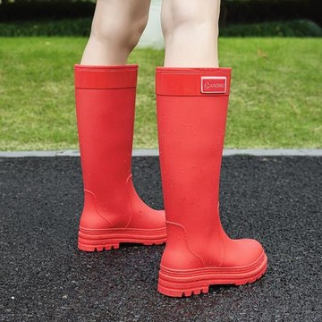 軍登高筒雨鞋女款2026新款成人雨靴防滑防水戶外趕海水鞋厚底膠鞋
