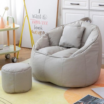 樂天精選科技布懶人沙發小豆袋單人小戶型臥室客廳創意陽臺休閑椅子榻榻米 雙11全館免運
