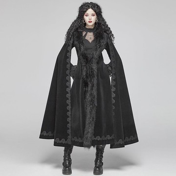 哥德薩滿古典仿羊絨斗篷外套