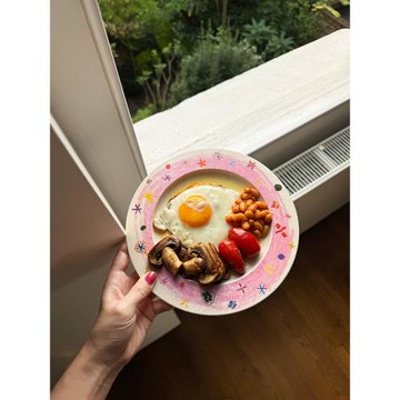 SoftServe柔軟供應x欣安《蠟筆星星》竹纖維蛋糕高級感兒童餐盤子