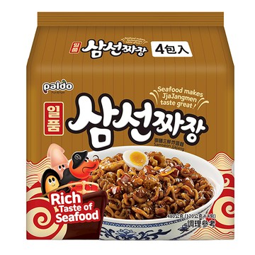 Paldo 八道 一品 三鮮炸醬麵 4包 海鮮風味濃郁 麵條彈牙有嚼勁