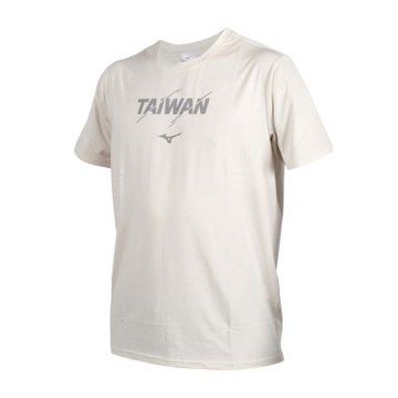 MIZUNO 男短袖T恤-吸濕排汗  上衣 休閒 運動 慢跑 32TAD01002 淺杏淺咖啡