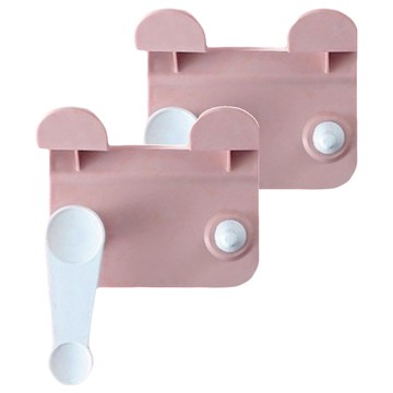 免打孔掛勾吹風機收納架 簡易安裝 不佔空間 撕開膠貼保護膜貼上牆面 ABS塑料  粉色  2個