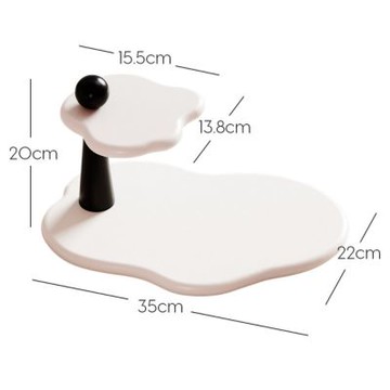 桌面雙層整理置物架 35*22*20cm 化妝品首飾收納托盤 家居臥室桌面收納架