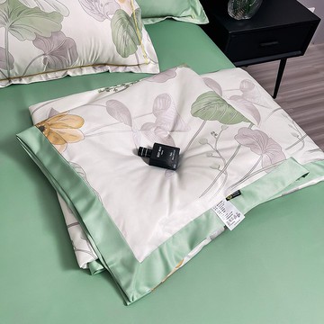 優樂悅~高檔夏季天絲夏涼被四件套可水洗冰絲空調被簡約磨毛床單雙人薄被