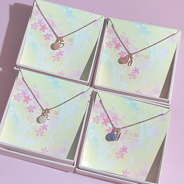 客製化禮物 月亮石 紅紋石 坦桑石 英文字母 水晶頸鏈 姊妹禮物