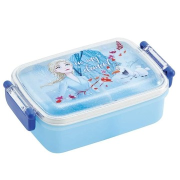 Skater 塑膠便當盒 450ml  冰雪奇緣 藍色 + 白色  1個