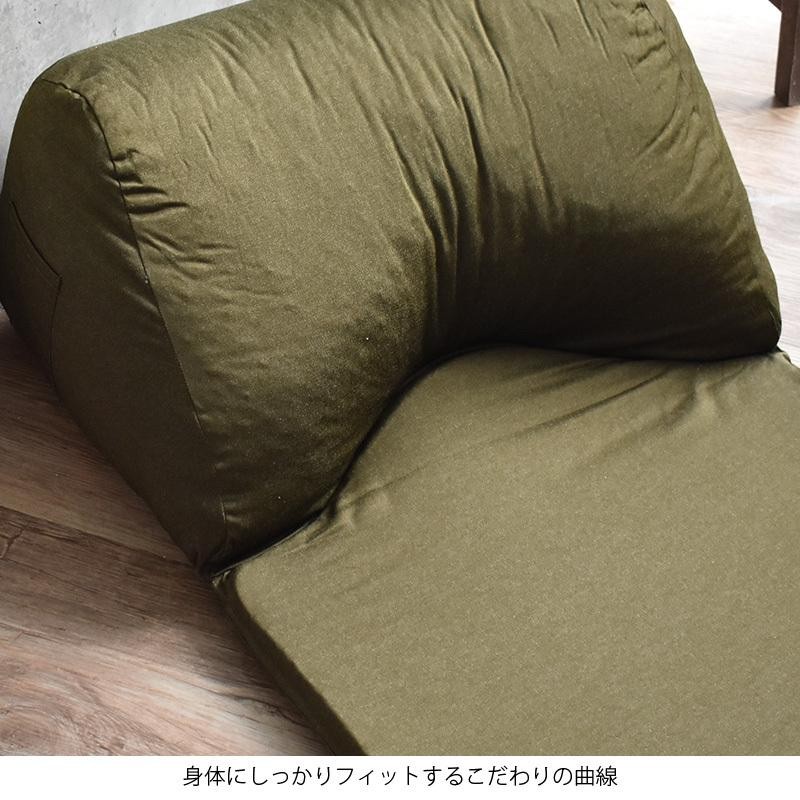 A 新品 クッション ソファ インディゴ マフィー 北欧 フロア