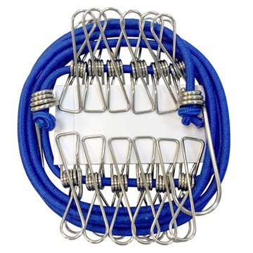 Axis 彈力曬衣繩附不鏽鋼夾12夾