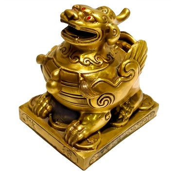 開運陶源 招財鎮宅銅雕 8 x 7 x 9cm 410g  貔貅 天祿 金色  1個