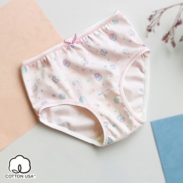 anny pepe 女童純棉咕咕鷹三角褲-粉紫-100-150