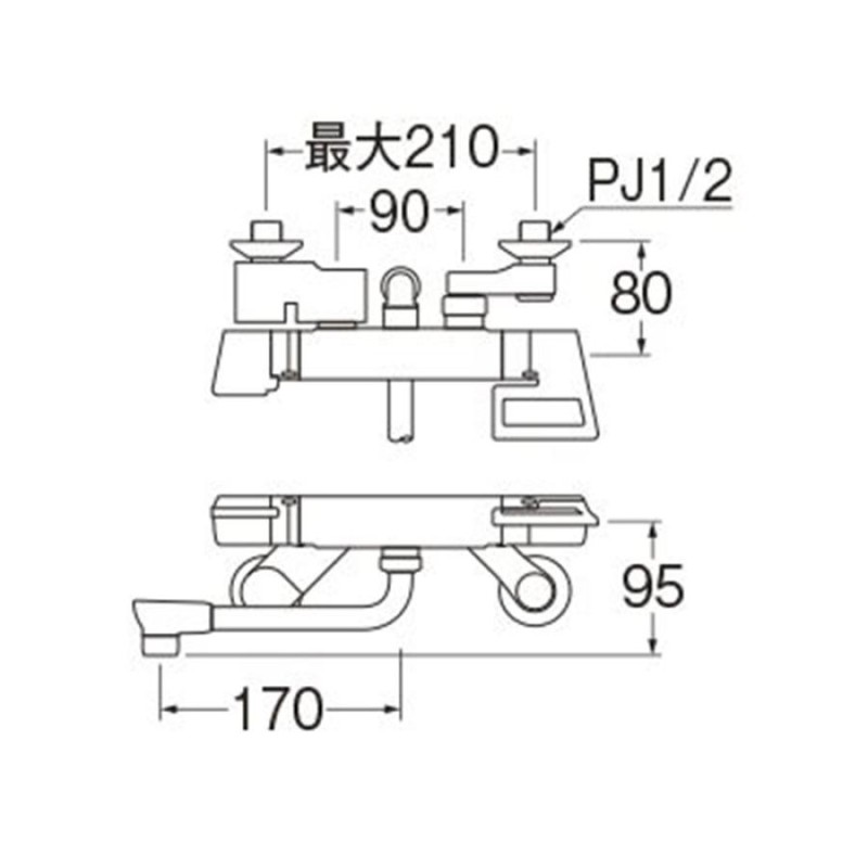 KVK SANEI サーモシャワー混合栓 ホース1.6 節水シャワー 安心の断熱ボディ ホワイト SK181D-13 LINEショッピング