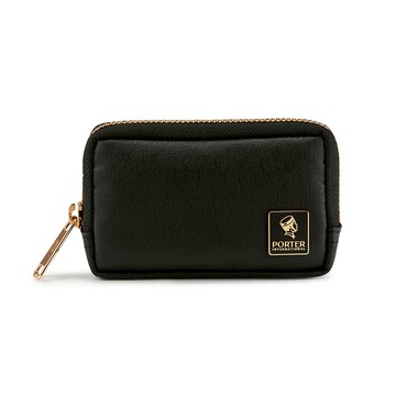 【PORTER INTERNATIONAL】復古品味 MORI系列 零錢包(黑色)