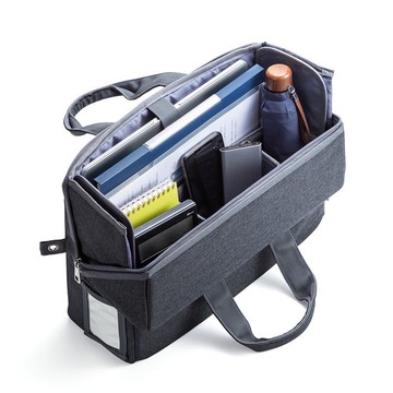 台灣公司貨 免運 日本山業手提多功能電腦包移動辦公收納包大開口便攜翻蓋式立體 快速發貨