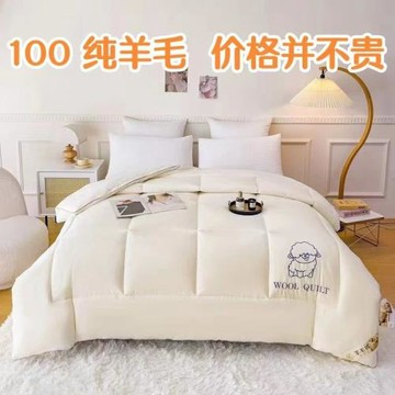 澳洲進口羊毛被100%純羊毛被子羊毛被芯冬被加厚保暖羊絨被秋冬被