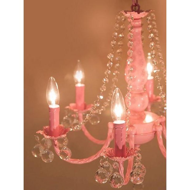 シャンデリア クリスタル ガラス ピンク 6灯 BESSI-P6D 