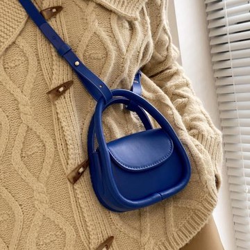 ins小眾設計款包包女春夏2025克萊因藍迷你耳機包網紅斜挎口紅包