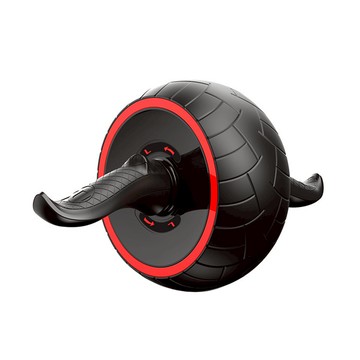 LEADER X 自動回彈 耐磨迴力健腹輪 紅色 流線型手柄 防滑易握 輪胎紋理設計 1個