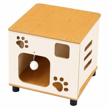 3baby 三個寶 電視櫃貓屋 單層  白色  40cm