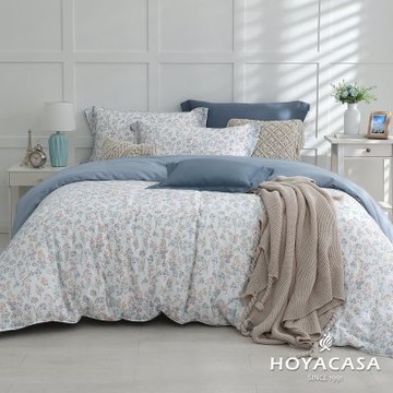 HOYACASA 雙人抗菌天絲兩用被床包四件組-初露拾光
