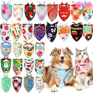 【聖誕水果萌寵】寵物口水巾 寵物圍兜 寵物三角巾 寵物圍嘴 寵物圍脖 寵物裝飾 狗狗口水巾 貓咪口水巾 防水易洗 節日派對拍照