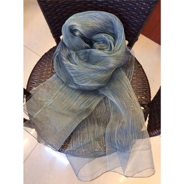 春秋真絲歐根紗紗巾薄圍巾女杭州高檔長款金絲桑蠶絲絲巾禮服披肩