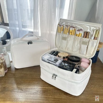 🍋卿選好物🍋 新款化妝包雙層大容量多功能化妝品旅行收納包高顏值可掛套拉桿箱