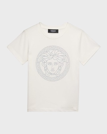 Girl's Medusa & Greca Trim Graphic T-Shirt, Size 4-6