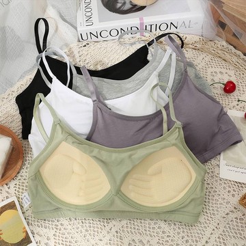 平價衣著 細肩帶可調罩杯背心 罩杯背心 無袖 細肩 手捧罩杯背心 內衣 小可愛 背心 細肩帶胸墊吊帶三排釦背心