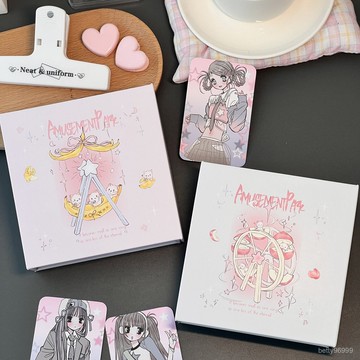 台灣出貨-Muxinn動物遊樂園磁吸一宮格卡冊活頁3寸小卡收納冊卡通單格相冊