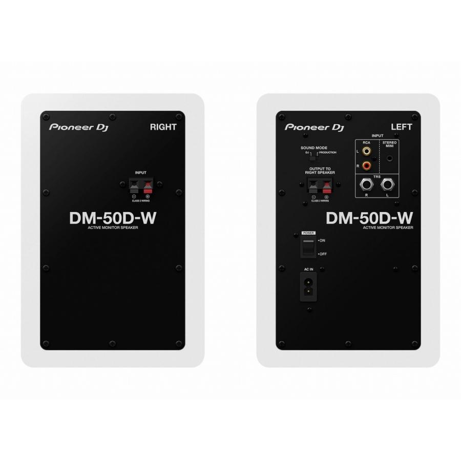 Pioneer DJ DM-50D-W インチ アクティブ モニタースピーカー (White) (ペア) 