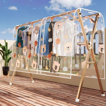 防塵罩 衣服防塵罩戶外加厚印花PEVA收納防水防塵落地式衣架防塵罩蓋巾