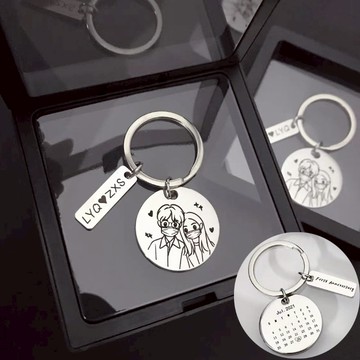 客製化不鏽鋼鑰匙圈 情侶 朋友 生日節日禮物