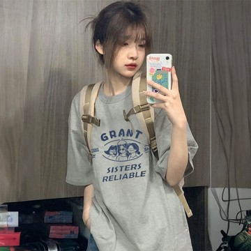 【現貨！超快出】韓系短袖 休閒百搭上衣 純棉重磅衣服 大尺碼寬鬆t恤 oversize短Tee 流行衣服 女生新款短t