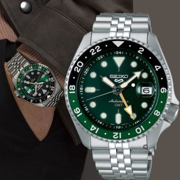 SEIKO 精工 5 Sports GMT 機械錶 男錶 手錶-42.5mm 4R34-00A0G/SSK035K1ˍSK040