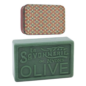 LA SAVONNERIE 法霓恩 保濕潔膚皂 綠橄欖 100g 附鐵盒  1個