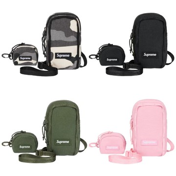 Supreme 25SS 手機包 黑/粉/綠/迷彩 相機小包 附零錢包 潮流
