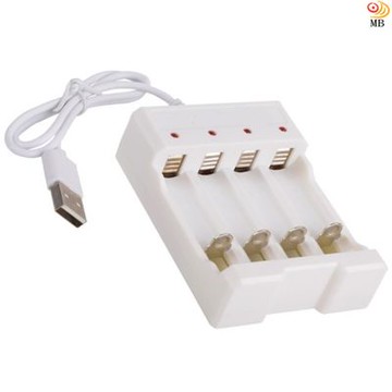 月陽原廠保固一年輕巧型USB充電4槽恆壓可獨立充電3號4號鎳氫鎳鎘充電電池充電器(C0502A)