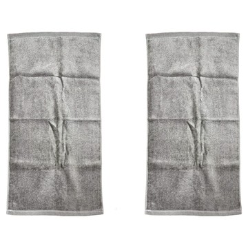 LIFE 來福牌 初秋雨晴洗臉巾 棉紗  灰色  2條