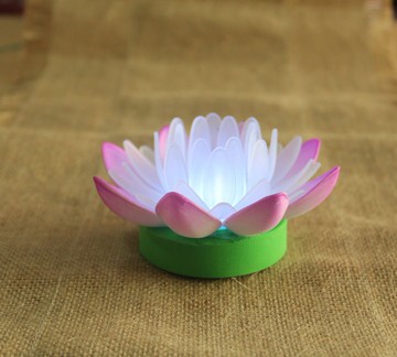 led供燈七彩蓮花燈佛堂祈福許愿燈舞臺手捧燈寺廟法會電子荷花燈