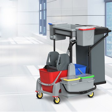 工廠現貨 免運 清潔車 多功能手推車 酒店清潔車 白云多功能清潔車物業保潔車收垃圾手推車客房布草車AF08195特惠/開立發票 售後保障 特價出Z1220