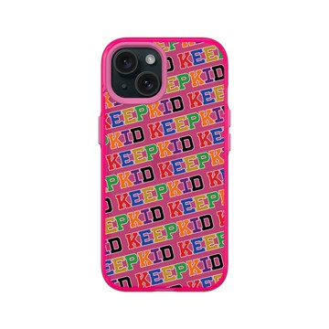 iPhone 15 Clear 粉漾桃 - KID - 循環標語KEEP KID