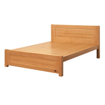 【文創集】卡萊 歐風5尺雙人實木床台(不含床墊)-155.5x201.5x89.5cm免組