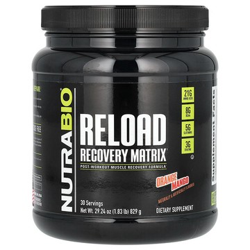 NutraBio, Reload 快速修復基質，柳橙芒果，1.83 磅（829 克）